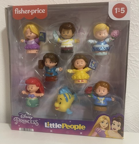 New Disney Fisher Price Little People Princess and Prince Set 8 Figures NIB FS