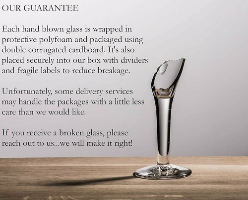 Hand Blown Mexican Drinking Glasses - Six Tumbler Glasses with Red Rims (10oz) - Picture 9 of 9