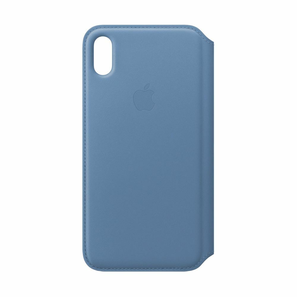 Apple Leather Folio Case for iPhone XS Max - Cornflower for sale