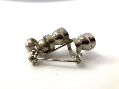 ANILLOS ARTÍSTICOS GIANNI VERSACE DE COLECCIÓN '89 BOLAS BROCHE BROCHE PLATA ITALIA - Imagen 4 de 12