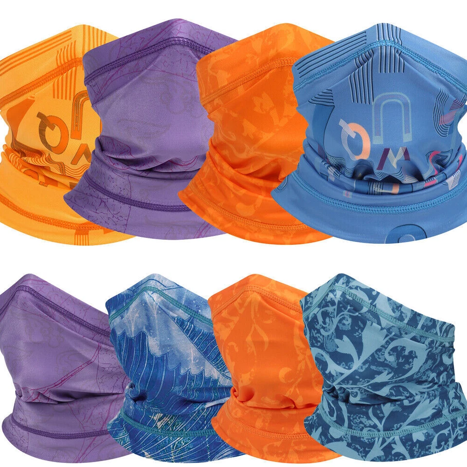 Máscara facial refrescante cuello polaina bandana para hombres verano sol UV media bufanda facial máscara Foto 2 de 4