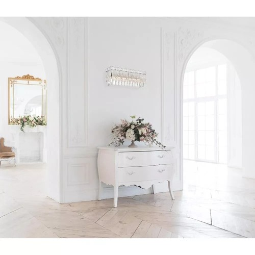 Crystal Wall Sconce Chrome Bathroom Vanity Dining Room Foyer Light Fixture 19 in - Picture 2 of 10