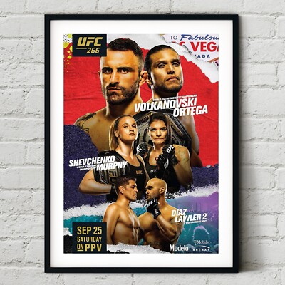 UFC 266 Alexander Volkanovski vs. Brian Ortega Poster Wandbild Druck Boxen MMA