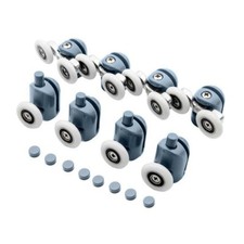 KIT8 CUSCINETTI RICAMBIO BOX DOCCIA CABINA PORTA ANTA SCORREVOLE ROTELLINE RUOTE