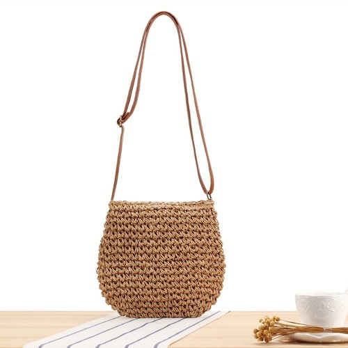 Woven Shoulder Bag Straw Handbags Durable Crossbody Bag Women - Picture 10 of 14