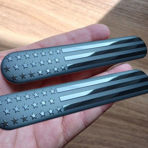 2x 3D Metal US American Flag Emblem Badge Sticker Decal Car Exterior Accessories - Foto 2 di 12