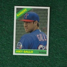 JOEY GALLO - 2015 TOPPS HERITAGE ROOKIE CARD # 647 - RANGERS - YANKEES - MLB. rookie card picture