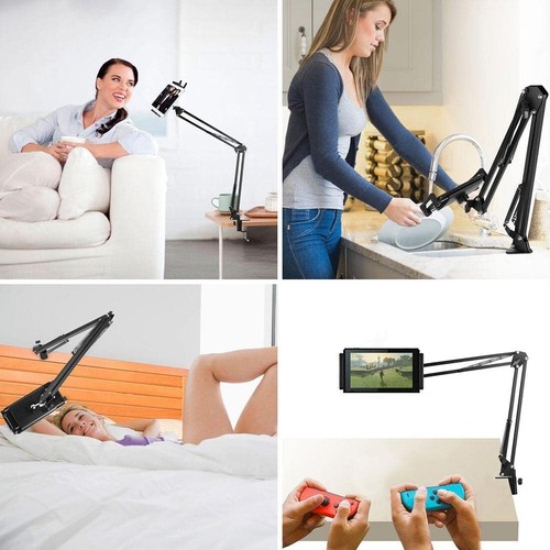 360° Rotation Adjustable Tablet Mount Foldable Bed Phone Stand Holder for iPad - Zdjęcie 14 z 16