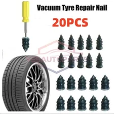 20x Car Tubeless Vacuum Tyre Puncture Repair Kit Screw Nails Tire Patch Plug Fix