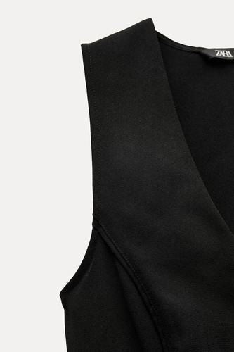 NWT ZARA BLACK SHORT JUMPSUIT ROMPER COCKTAILPARTYCLUBWEAR/3897/161/800/SZ LARGE - Picture 7 of 7