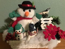 SNOWMAN Family TABLE DECOR Centerpiece