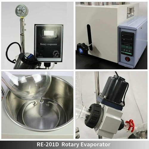 2L Lab Rotary Evaporator Rotovapor for Distillation Extraction Manual Lift 110V - Picture 5 of 10