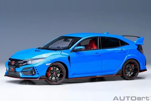 Honda Civic Type R (FK8) RHD Racing Blue Pearl modelo 2021 1/18 de AUTOart 73224 - Imagen 2 de 17