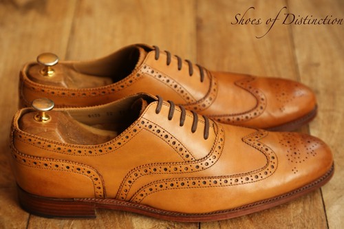 Grenson Tan Brown Leather Oxford Brogue Lace Up Shoes UK 11 F US 12 EU 45