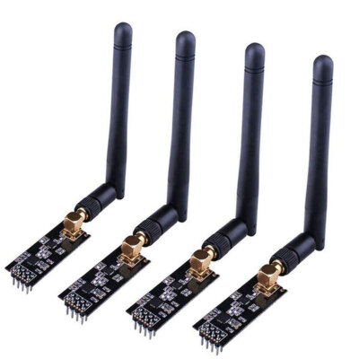4Pcs For Arduino NRF24L01+ PA LNA SMA Antenna 2.4ghz wireless transceiver USA