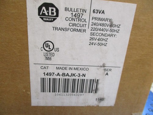 NEW ALLEN BRADLEY CONTROL CIRCUIT TRANSFORMER SER A 1497-A-BAJK-3-N - Picture 5 of 5