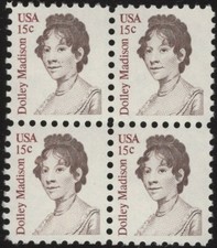 Scott # 1822 - Dolley Madison - Block Of 4 - MNH - 1980