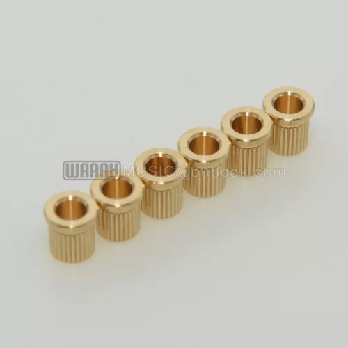 6pcs Brass Through Body String Ferrules String Bushings For Tele Guitar