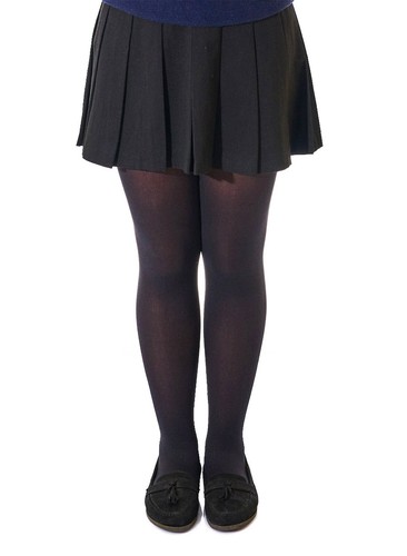 Collant Nero Scuola Tinta Unita Bambina Bambini Età 9 -16 Anni Confezione da 1,2,3 - Foto 11 di 11