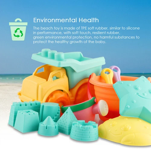 Beach Toys Set for Kids Toddlers Beach Sand Toy Kit Bucket Shovel Sand Truck US - Bild 14 von 24