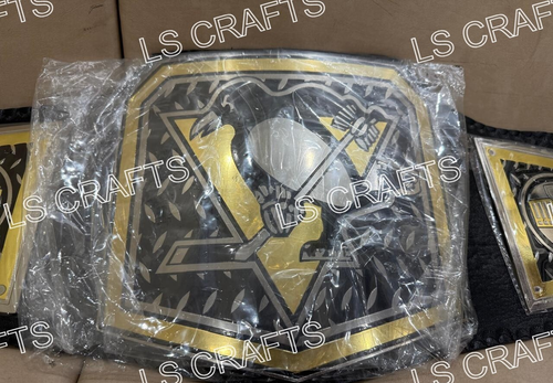 Cinturón de Campeonato Pittsburgh Penguins Personalizado Adulto Tamaño 2mm/4mm Latón y Zinc - Imagen 3 de 5