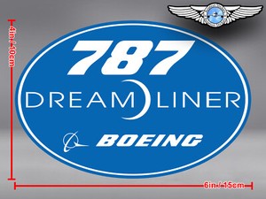 BOEING 787 DREAMLINER B787 OVAL LOGO DECAL / STICKER | eBay