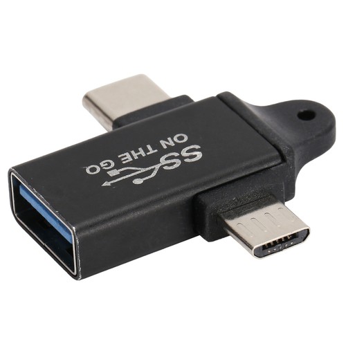 New 2 In 1 OTG Converter USB 3.0 To Micro USB And Type C Adapter Support High Sp - Zdjęcie 9 z 24