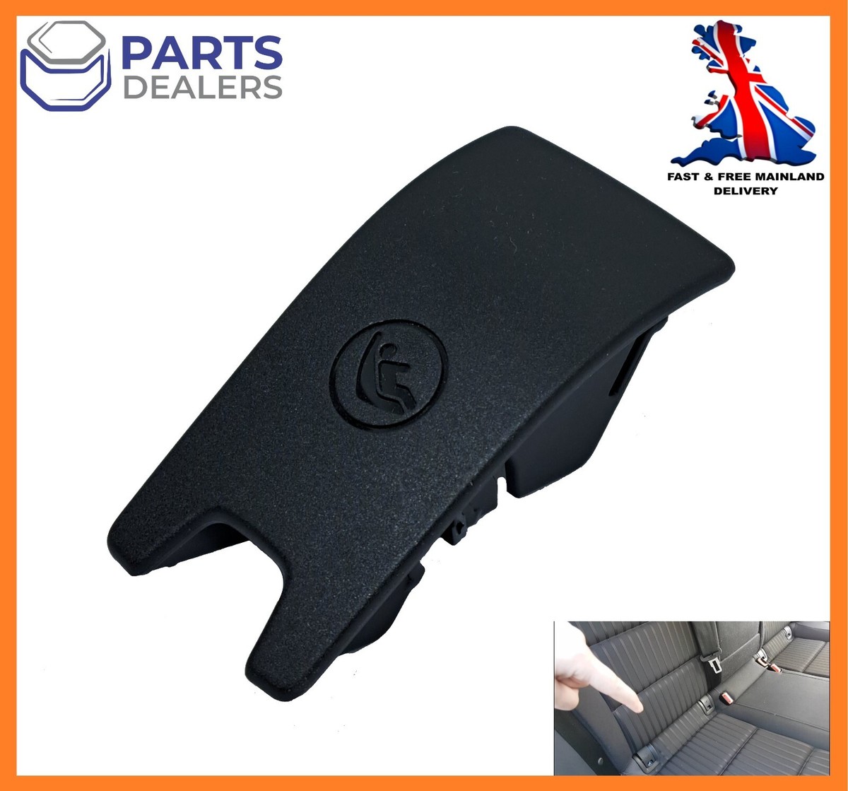 GENUINE AUDI A4 A5 A6 A7 S4 BLACK CHILD SEAT ISOFIX SLOT TRIM
