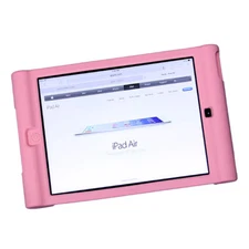 MaximalPower Pink Shock Impact Proof Silicone Cover Works for iPad 5 iPad Air