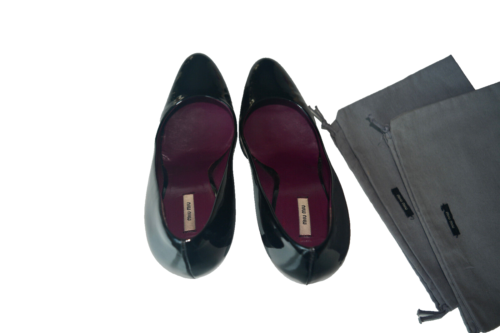 Miu Miu black patent leather almond toe pumps, size 36.5, very good condition - Picture 6 of 9