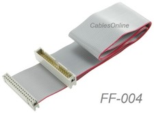 24 inch 34-Pin IDC 2.54mm-Pitch 2x17 34-wire M/F Flat Ribbon Extension Cable