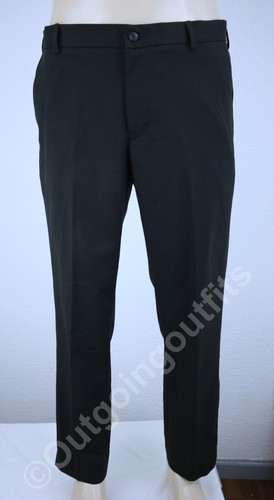 Van Heusen Traveler Straight Men's Black Flat Front Pants Size 36 x 30 - Picture 3 of 10