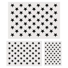 3 Sizes 50 Star Stencil Plastic Star Stencil Template for Flag DIY
