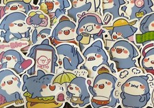 20 cute Shark sticker set, vinyl decal, shark sticker pack, shark party favor