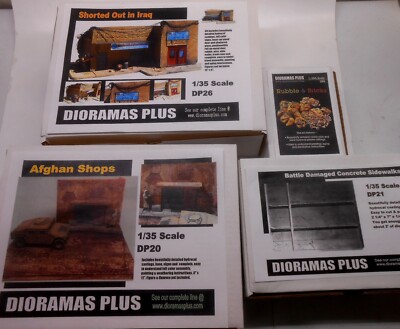 Dioramas Plus 2 Kit Lot Building Ruins Iraqi Middle East 1/35 Diorama + More!