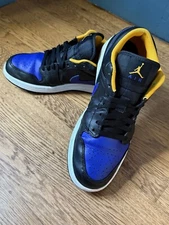 CHEAP! NIKE JORDANS Size 9.5 EU 43 Air Jordan 1 Low Lakers 553558-075 CONCORD