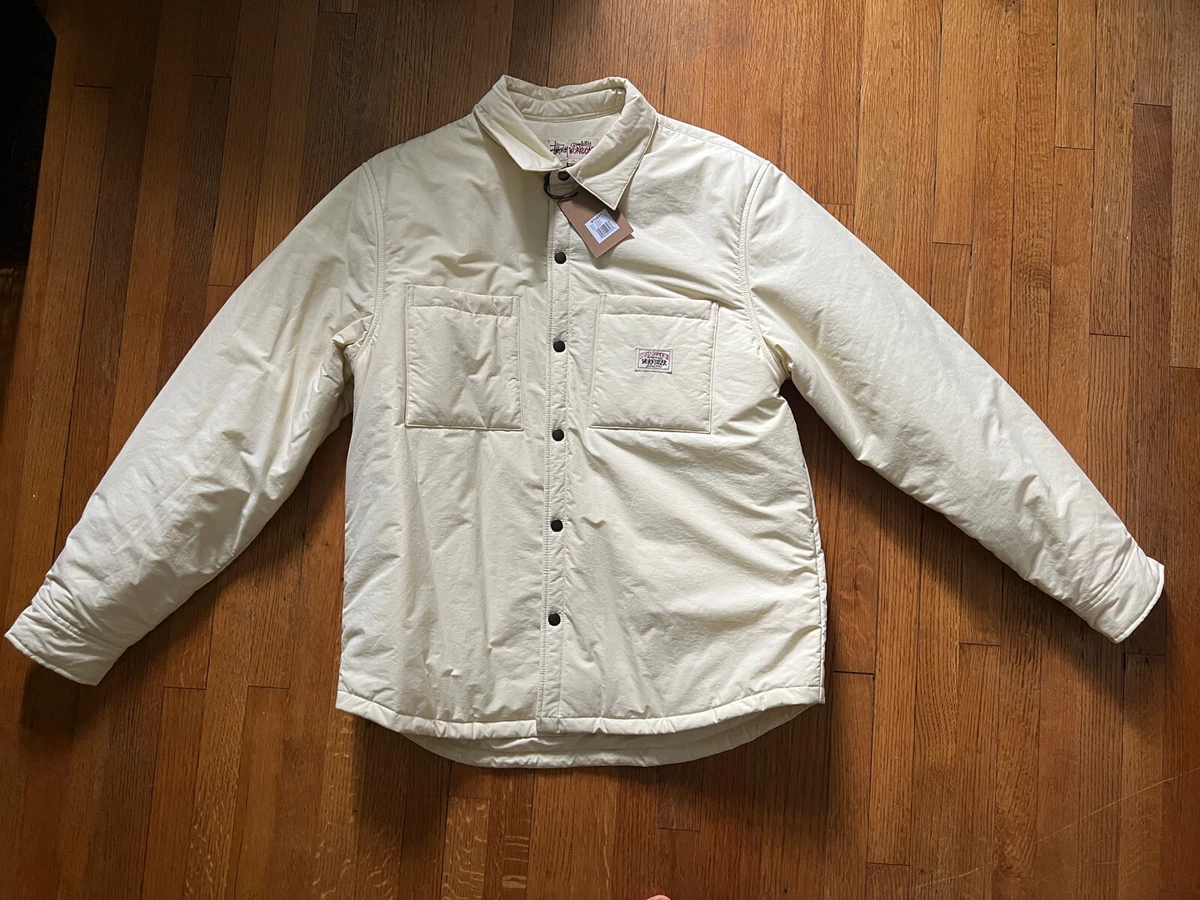 Stussy Padded Tech Over shirt In Natural Size Large. New With Tags