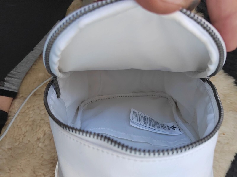 adidas originals mini backpack in white faux leather