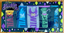 DISNEY Villains Socks Set of 5 Maleficent Ursula Evil Queen Hades HALLOWEEN NIB