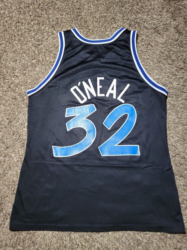 Vtg Orlando Magic NBA Basketball Shaquille Shaq O'neal Jersey Champion SZ 44 L - Picture 9 of 14