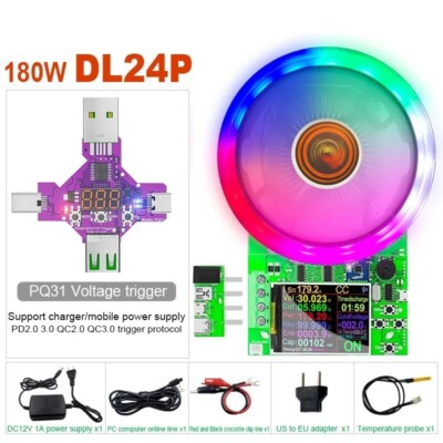 180W Tester APP Electronic Load Durable Battery Capacity Monitor Discharge Meter
