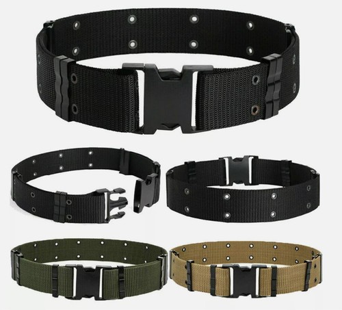 Tactical Military Pistol Belt Nylon Webbing Belt ALICE Marine Corps Type Belt US - Picture 10 of 15