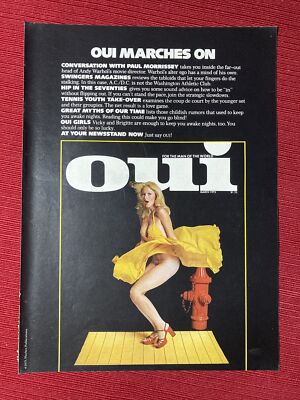 OUI Subscription Offer Sexy Woman 1974 Print Ad - Great To Frame!