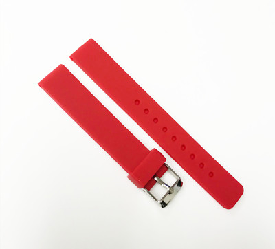 Generic Brand New 16mm Red Tone Silicone Rubber Strap Watch Band Replacement
