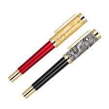 Jinhao Fountain Pen Dragon Texture Carving F Nib  Writing Gift Pen 2025QcZoJuyv