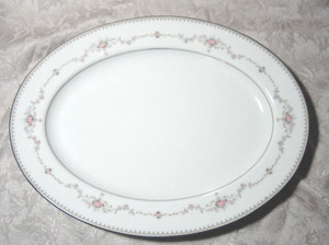 Noritake Fairmont 13" Platter w/ Platinum Band and No Handles