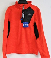 Boys Gerry Lightweight Activewear 1/4 Zip Pullover Shirt, Many Sizes, Orange NEW