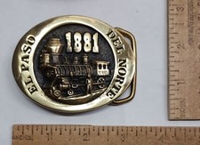 1881 EL PASO DEL NORTE - BUCKLE - REGISTERED COLLECTION - SOLID BRASS - numbered