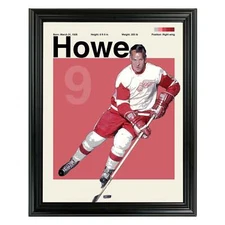 Gordie Howe Framed Sports Art Photo by Thomas Maxwell