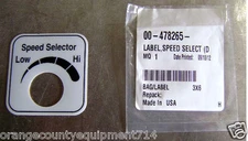 NEW 2912 Hobart Automatic Slicer 2912 00-478265 Speed Control Sticker 1509 Label
